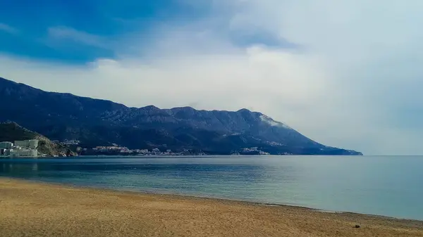 Черногорское Побережье Будве Весной Популярный Туристический Регион Адриатическое Море Лицензионные Стоковые Изображения