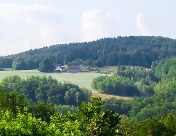 stock image Mountainous landscape of Wiezyca. Wiezyca is mountainous mart of Kashubia region in Poland.