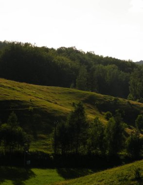 The mountainous landscape of Kashubia. Wiezyca region in Poland. clipart