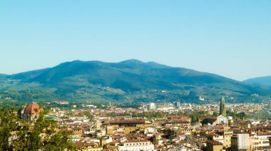 Floransa 'nın banliyö manzarası. Toskana İtalya.