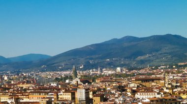 Floransa 'nın banliyö manzarası. Toskana İtalya.