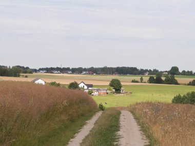 Kashubia açıklarında, kuzey Polonya 'da. Polonya kırsalını gezmek ve keşfetmek.