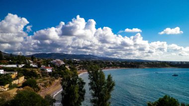 Kıbrıs 'taki Coral Bay' de. Turistik atraksiyon.