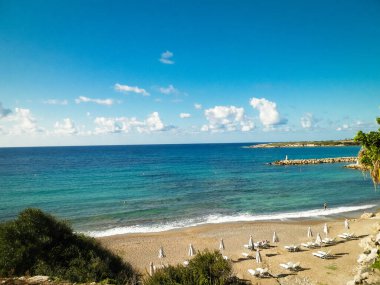 Kıbrıs 'taki Coral Bay' de. Turistik atraksiyon.