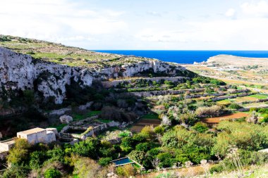 Cave Dwelling in Melliea. Malta. Touristic place. clipart