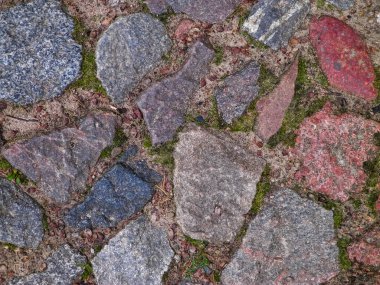 Kaya kaldırımı, doğa arka planı olarak. Boşluğu kopyala, doğa kavramı.