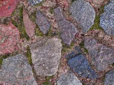 Kaya kaldırımı, doğa arka planı olarak. Boşluğu kopyala, doğa kavramı.
