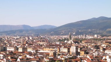 Floransa 'nın banliyö manzarası. Toskana İtalya.