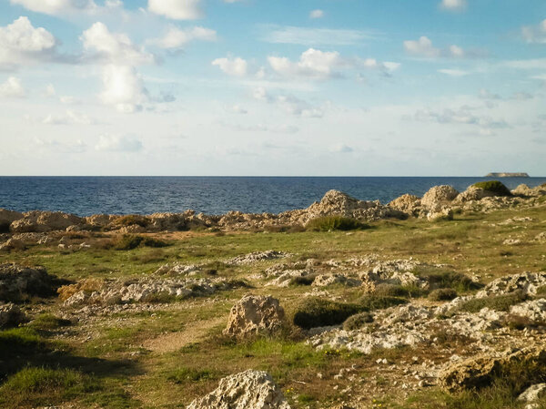 Coastal area in Cyprus near Coral Bay. Pure nature.