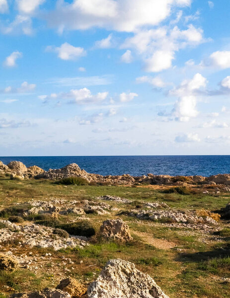 Coastal area in Cyprus near Coral Bay. Pure nature.