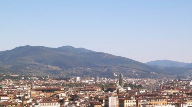 Floransa 'nın banliyö manzarası. Toskana İtalya.