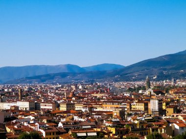 View of the suburbs of Florence. Tuscany Italy. clipart