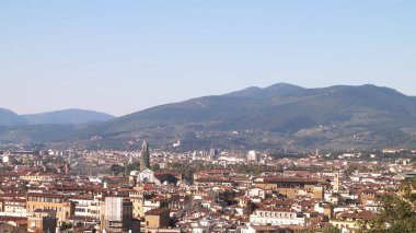 Floransa 'nın banliyö manzarası. Toskana İtalya.
