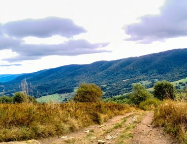 Bieszczady dağlarının güzel manzarası. Karpatlar. Doğanın güzelliği.