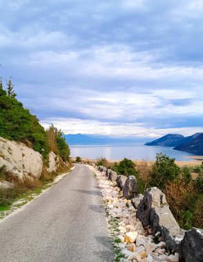 Rumija Mountains and Lake Skadar. Montenegro outside the tourist season. clipart