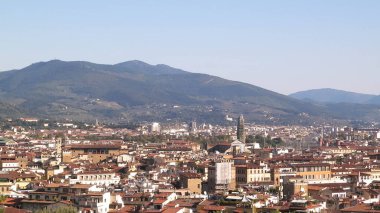 Floransa 'nın banliyö manzarası. Toskana İtalya.