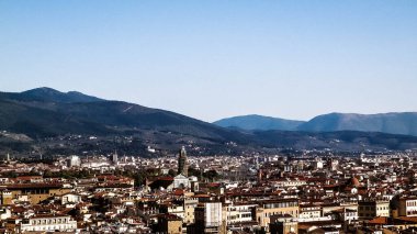 Floransa 'nın banliyö manzarası. Toskana İtalya.