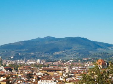 Floransa 'nın banliyö manzarası. Toskana İtalya.