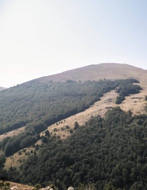 Makedonya 'nın Galiçya Ulusal Parkı Dağları. Balkan doğası ve keşif kavramı.