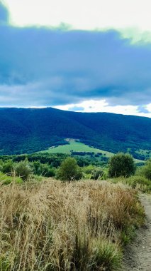 Bieszczady dağlarının güzel manzarası. Karpatlar. Doğanın güzelliği.