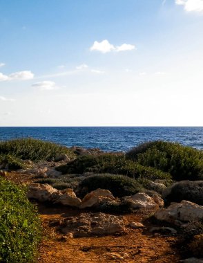 Kıbrıs Rum Kesimi 'nin Coral Bay yakınlarındaki kıyı bölgesinde. Saf doğa..