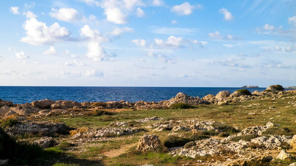 Coastal area in Cyprus near Coral Bay. Pure nature.
