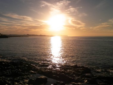 Atlantic Ocean coast view from Lanzarote island. Playa Blanca.