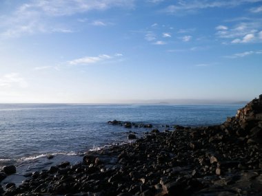 Atlantic Ocean coast view from Lanzarote island. Playa Blanca.