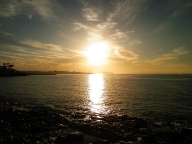 Atlantic Ocean coast view from Lanzarote island. Playa Blanca.