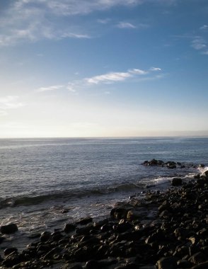 Atlantic Ocean coast view from Lanzarote island. Playa Blanca.