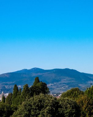 Floransa yakınlarındaki Apeninlerin manzarası, Toskana. İtalya 'da tatiller, seyahat kavramı.