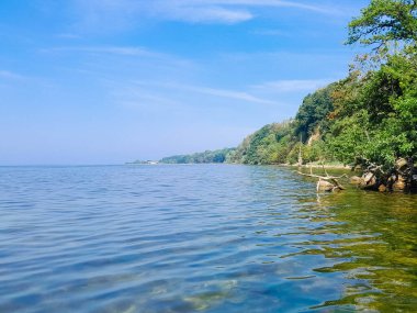 Baltic Sea view from coast near Oslonino. Pucka bay.