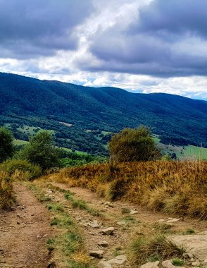 Bieszczady dağlarının güzel manzarası. Karpatlar. Doğanın güzelliği.