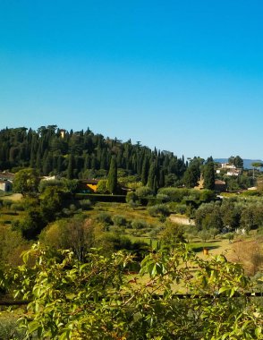 Toskana İtalya 'nın kırsal alanının manzarası.