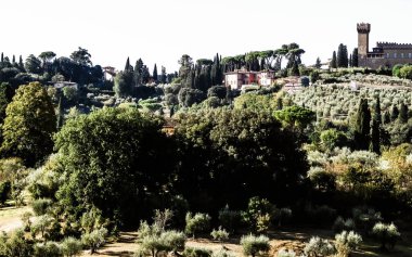 Toskana İtalya 'nın kırsal alanının manzarası.