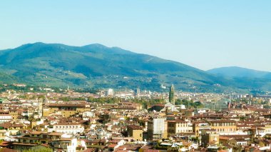 Floransa 'nın banliyö manzarası. Toskana İtalya.