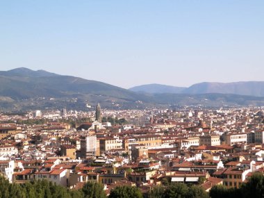 Floransa 'nın banliyö manzarası. Toskana İtalya.