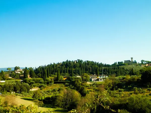 Toskana İtalya 'nın kırsal alanının manzarası.