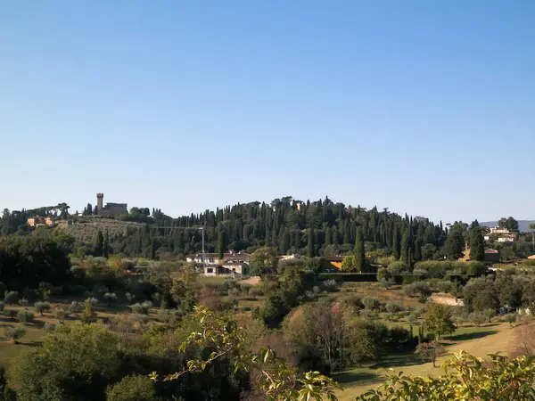 Toskana İtalya 'nın kırsal alanının manzarası.