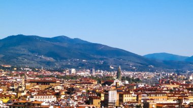 Floransa 'nın banliyö manzarası. Toskana İtalya.