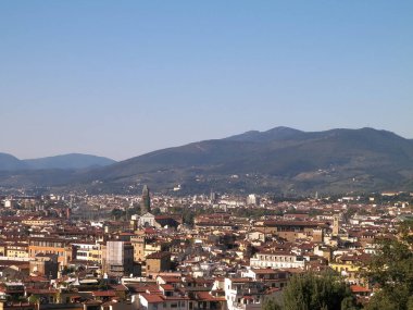 Floransa 'nın banliyö manzarası. Toskana İtalya.