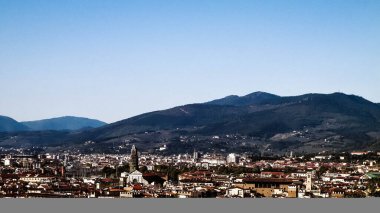 Floransa 'nın banliyö manzarası. Toskana İtalya.