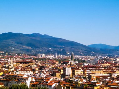 Floransa 'nın banliyö manzarası. Toskana İtalya.