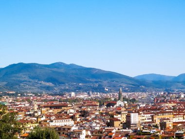 Floransa 'nın banliyö manzarası. Toskana İtalya.