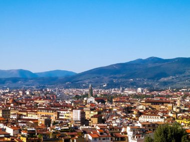 Floransa 'nın banliyö manzarası. Toskana İtalya.