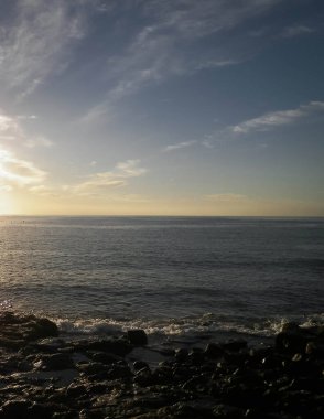 Atlantic Ocean coast view from Lanzarote island. Playa Blanca.