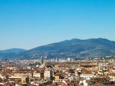 Floransa 'nın banliyö manzarası. Toskana İtalya.