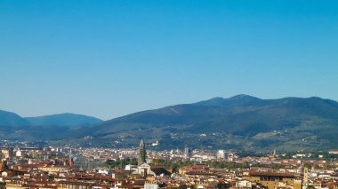 Floransa 'nın banliyö manzarası. Toskana İtalya.