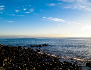 Atlantic Ocean coast view from Lanzarote island. Playa Blanca.