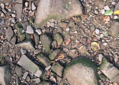 Zemin ve kayalar doğal arka plan. Boşluğu kopyala.